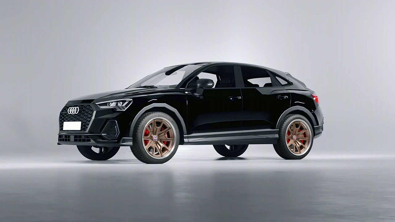 Audi Q3 Sportback 2020 on HRE Performance Wheels 427 forged wheels, front three-quarter view