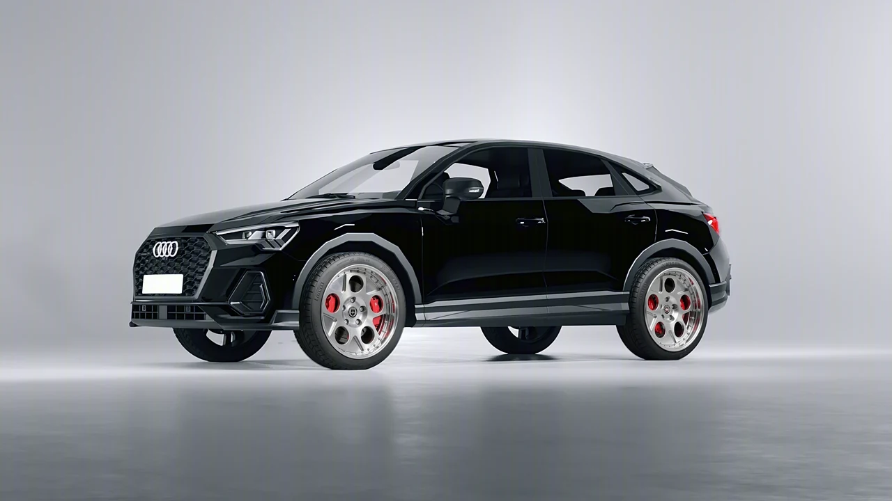 Audi Q3 Sportback 2020 on HRE Performance Wheels 454 forged wheels, front three-quarter view
