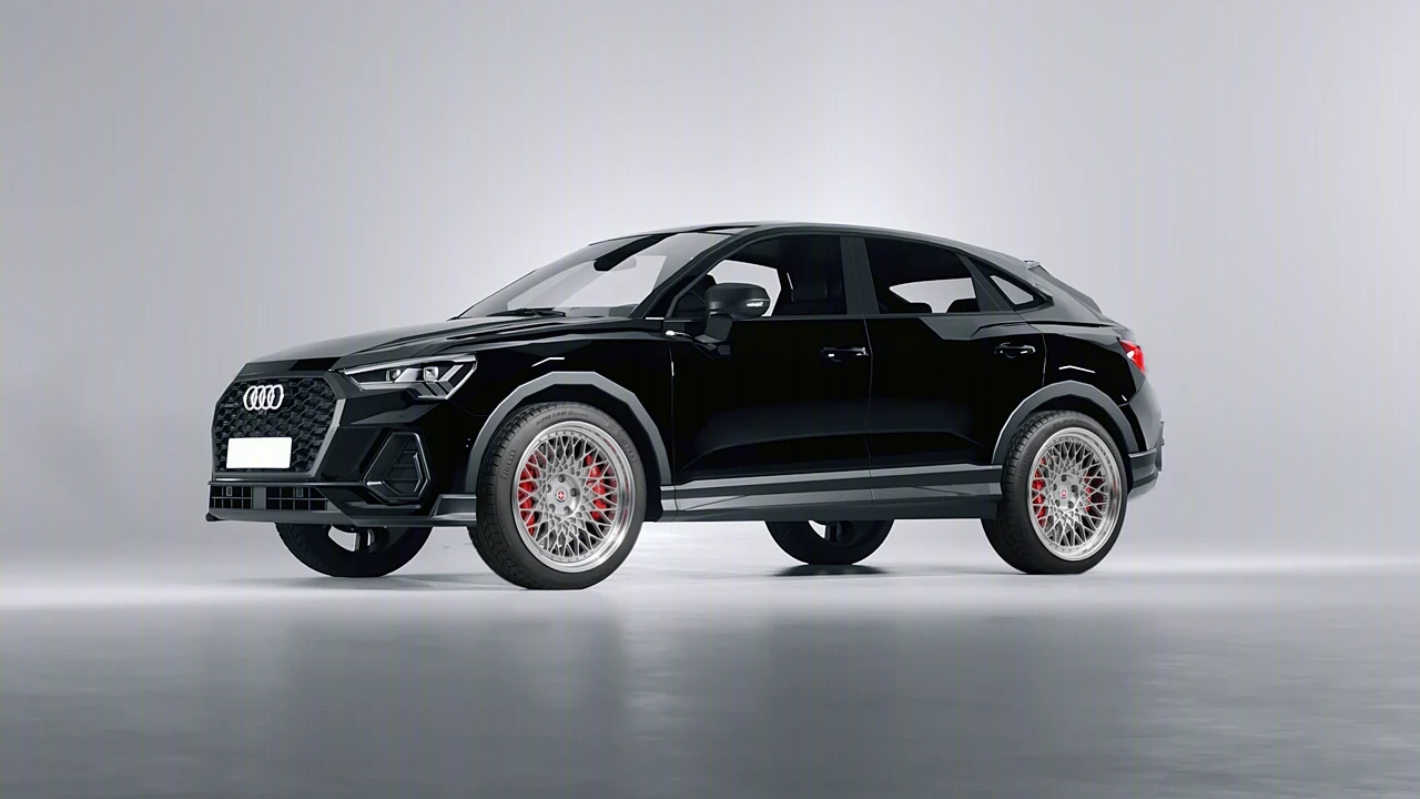 Audi Q3 Sportback 2020 on HRE Performance Wheels 501 forged wheels, front three-quarter view