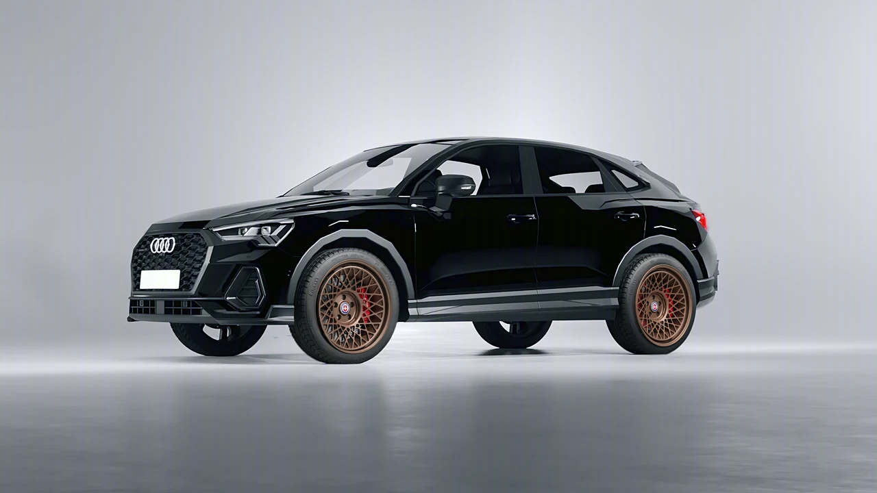 Audi Q3 Sportback 2020 on HRE Performance Wheels 501-GTM forged wheels, front three-quarter view