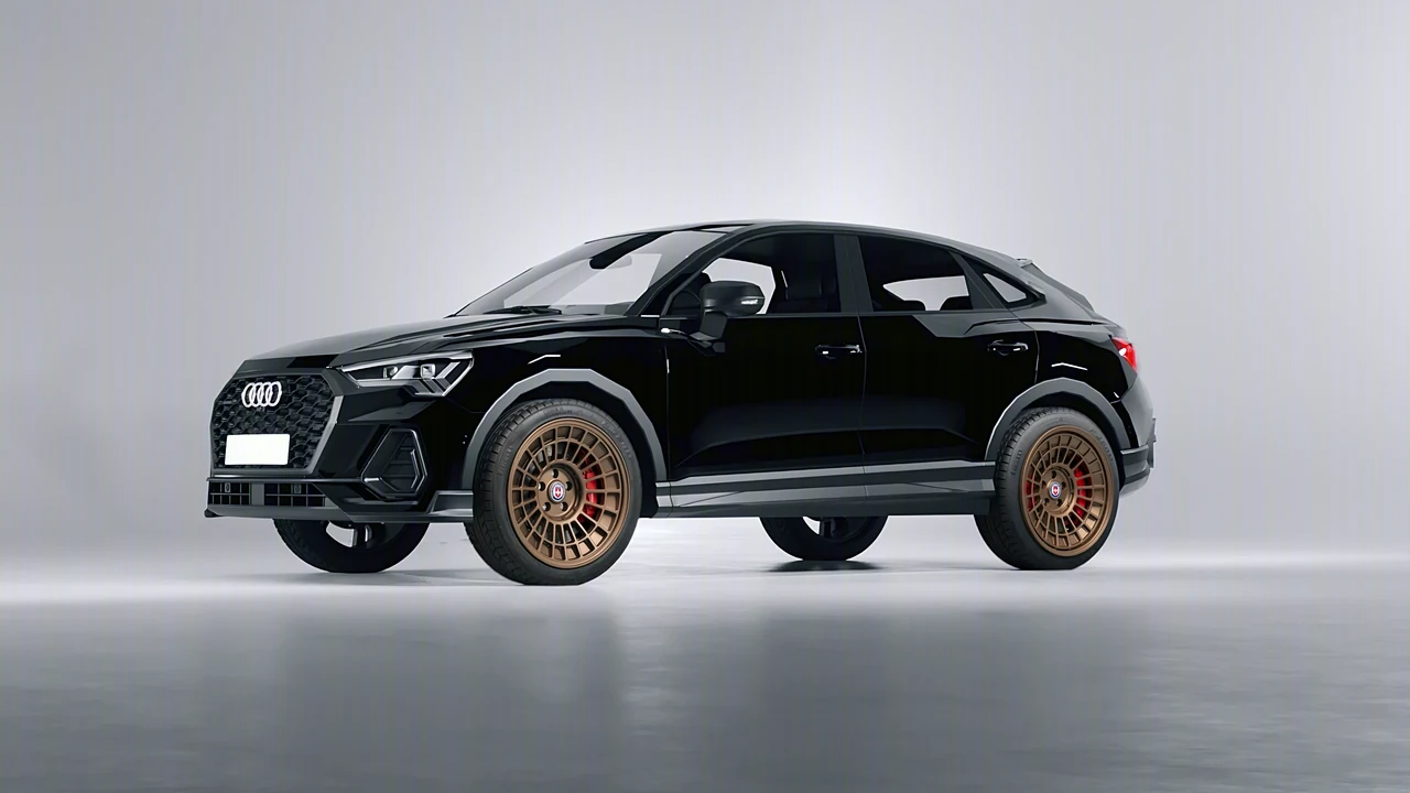 Audi Q3 Sportback 2020 on HRE Performance Wheels 515-GTM forged wheels, front three-quarter view