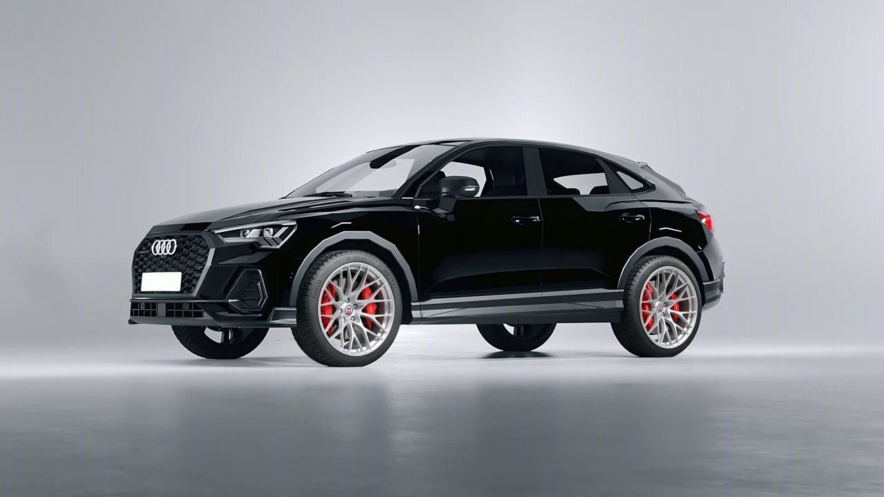 Audi Q3 Sportback 2020 on HRE Performance Wheels 520M forged wheels, front three-quarter view