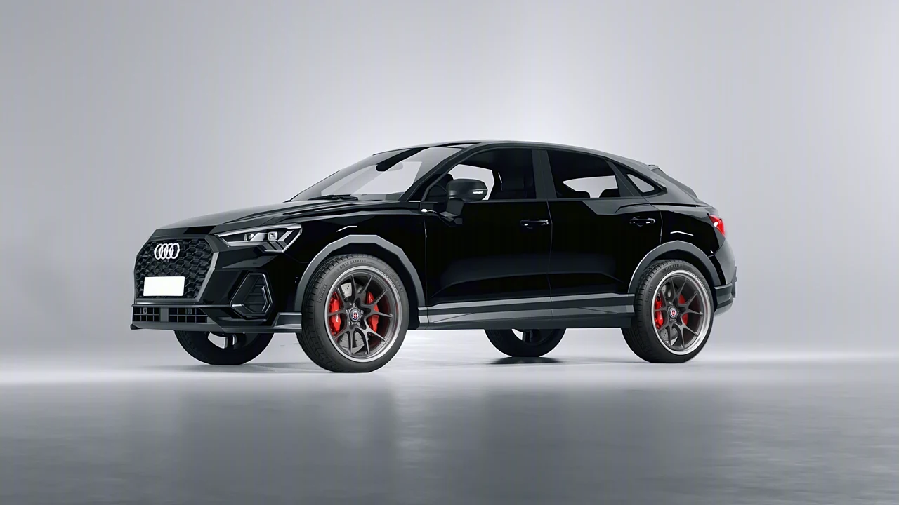Audi Q3 Sportback 2020 on HRE Performance Wheels 521 forged wheels, front three-quarter view