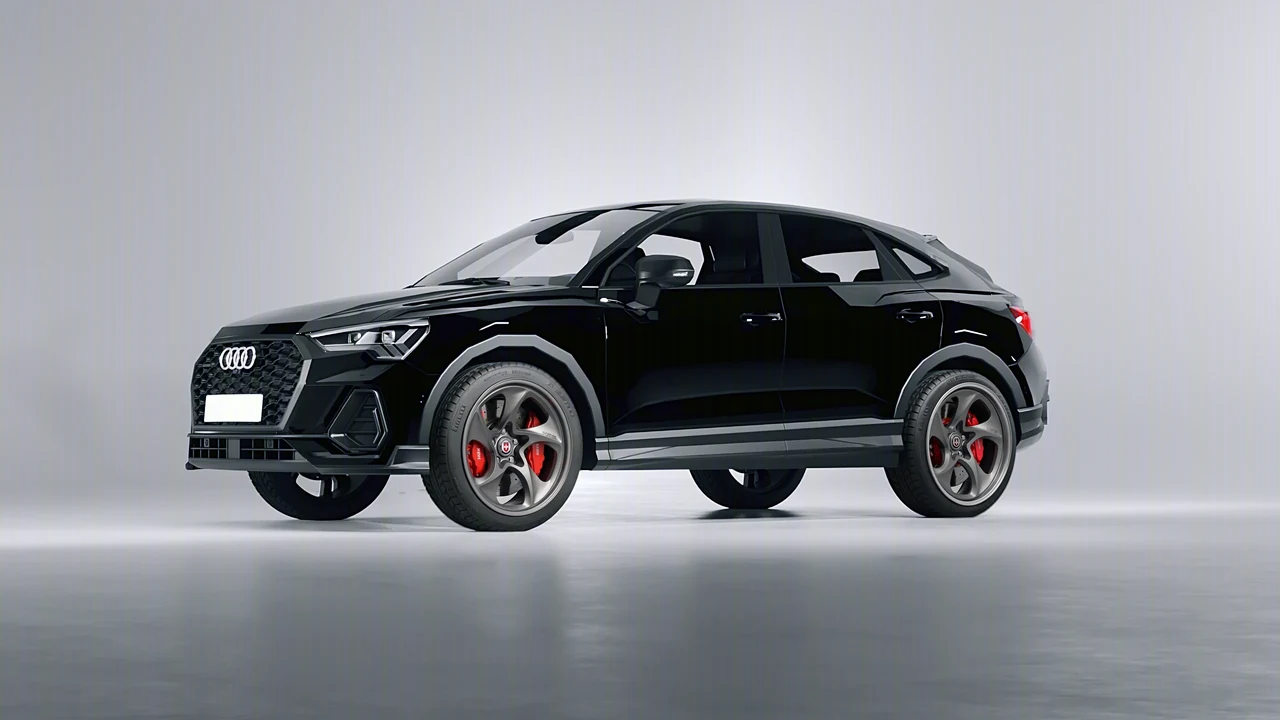 Audi Q3 Sportback 2020 on HRE Performance Wheels 522 forged wheels, front three-quarter view
