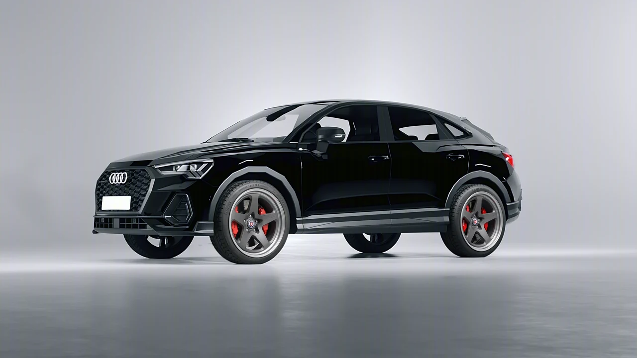 Audi Q3 Sportback 2020 on HRE Performance Wheels 527 forged wheels, front three-quarter view