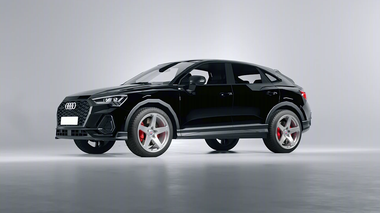Audi Q3 Sportback 2020 on HRE Performance Wheels 527M forged wheels, front three-quarter view