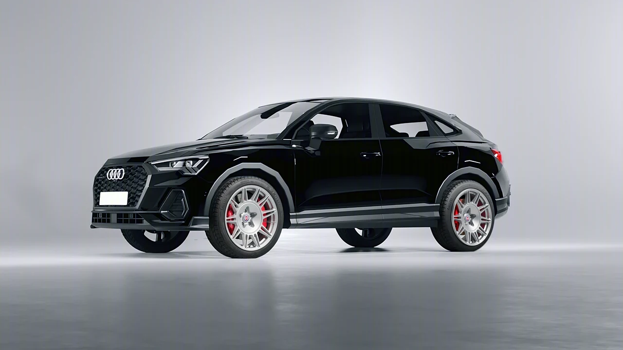 Audi Q3 Sportback 2020 on HRE Performance Wheels 528M forged wheels, front three-quarter view
