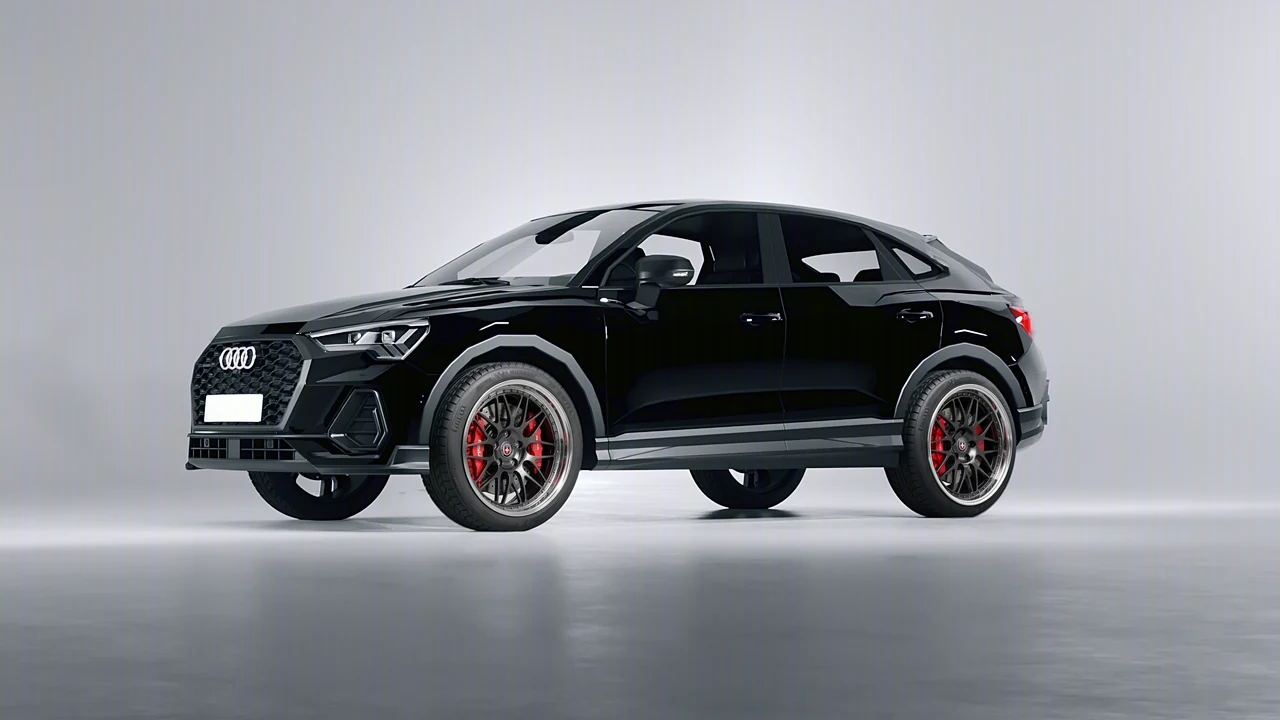 Audi Q3 Sportback 2020 on HRE Performance Wheels 540 forged wheels, front three-quarter view