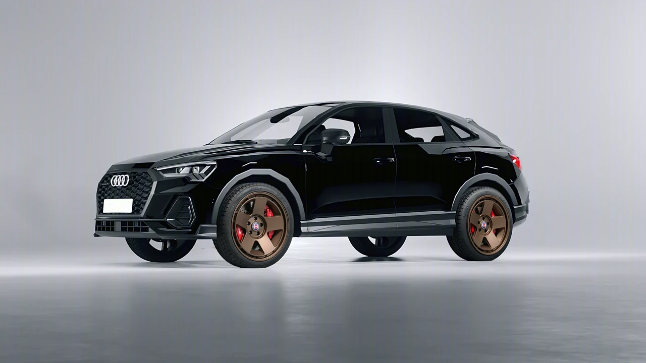 Audi Q3 Sportback 2020 on HRE Performance Wheels 555-GTM forged wheels, front three-quarter view