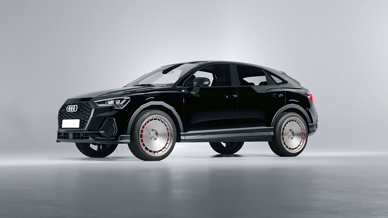 Audi Q3 Sportback 2020 on HRE Performance Wheels 935 forged wheels, front three-quarter view