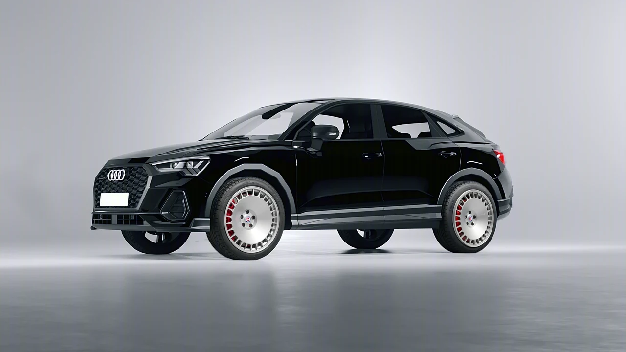 Audi Q3 Sportback 2020 on HRE Performance Wheels 935M forged wheels, front three-quarter view