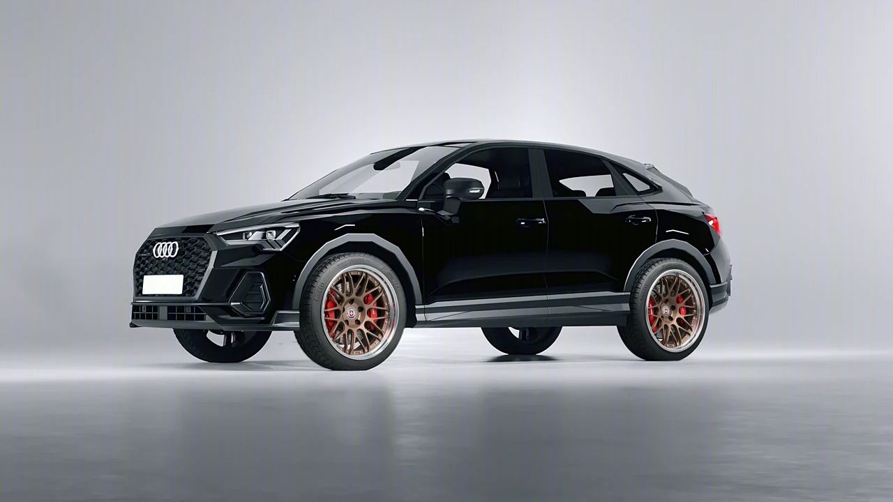 Audi Q3 Sportback 2020 on HRE Performance Wheels C100 forged wheels, front three-quarter view