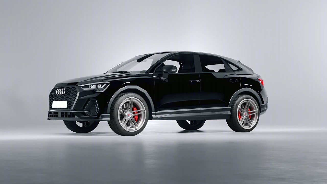 Audi Q3 Sportback 2020 on HRE Performance Wheels G-Code forged wheels, front three-quarter view