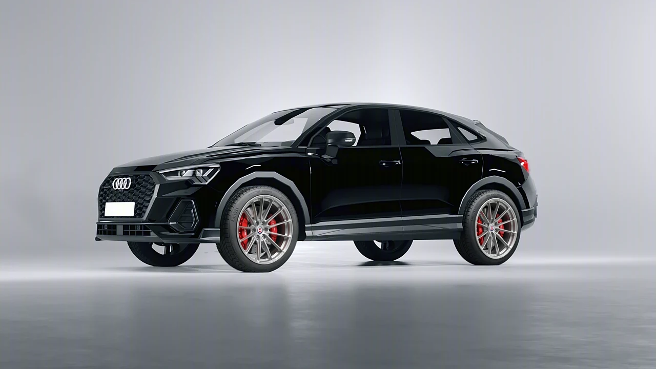 Audi Q3 Sportback 2020 on HRE Performance Wheels P103SC forged wheels, front three-quarter view