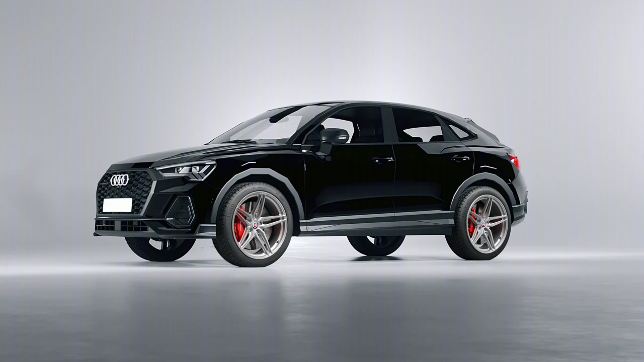 Audi Q3 Sportback 2020 on HRE Performance Wheels P107SC forged wheels, front three-quarter view