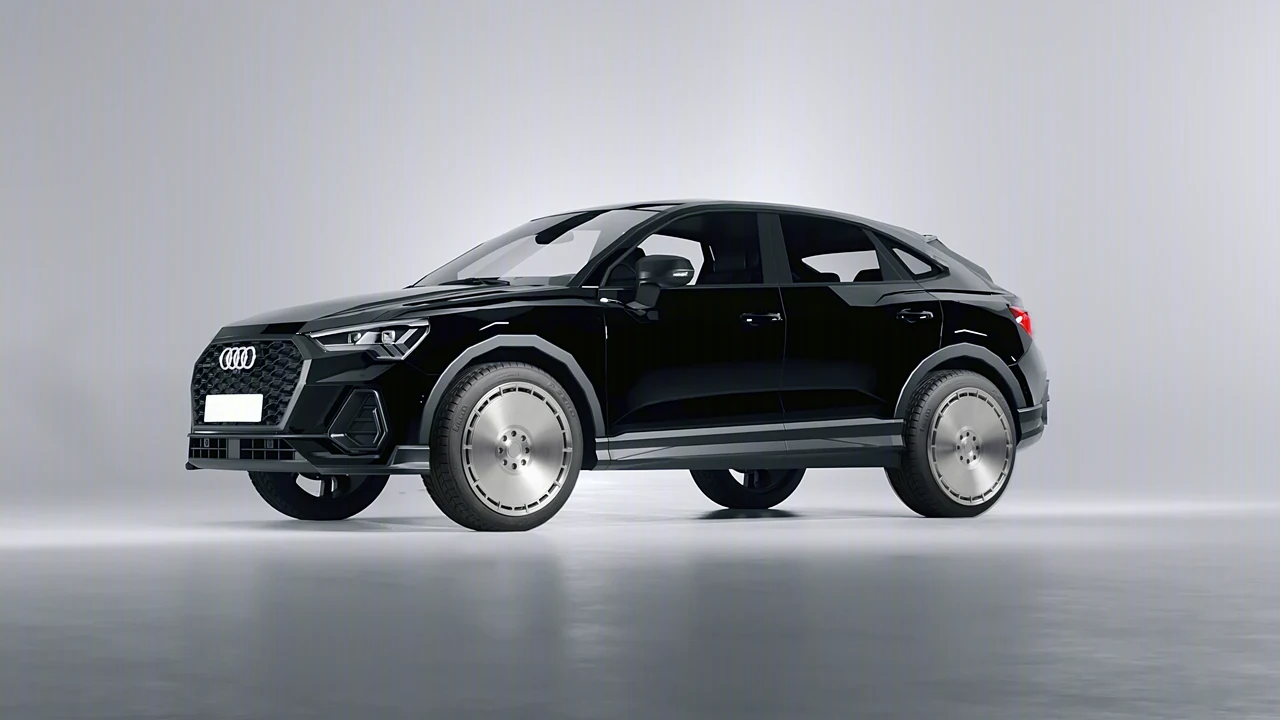 Audi Q3 Sportback 2020 on RDB LA Zero forged wheels, front three-quarter view