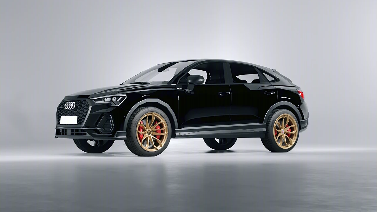 Audi Q3 Sportback 2020 on HRE Performance Wheels S201H forged wheels, front three-quarter view