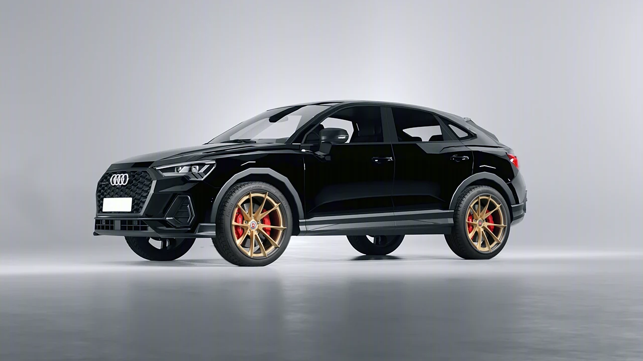Audi Q3 Sportback 2020 on HRE Performance Wheels S204H forged wheels, front three-quarter view