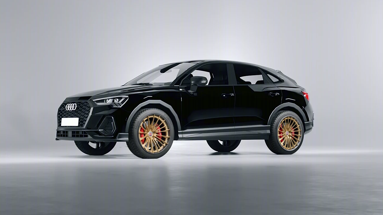 Audi Q3 Sportback 2020 on HRE Performance Wheels S209H forged wheels, front three-quarter view
