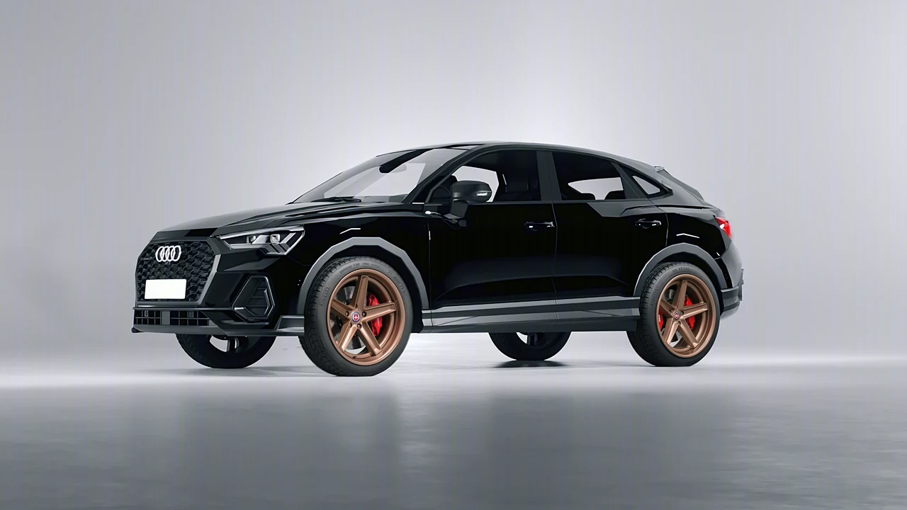 Audi Q3 Sportback 2020 on HRE Performance Wheels Tusk forged wheels, front three-quarter view