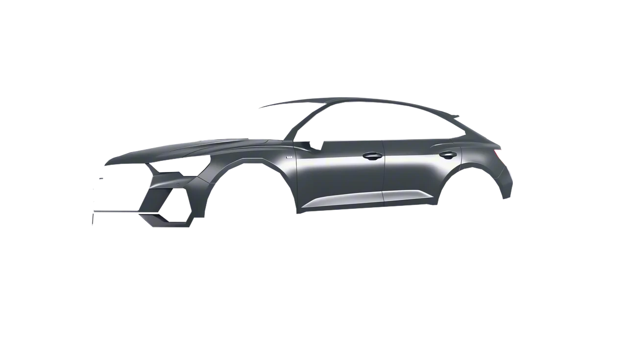 Audi Q3 Sportback 2020 wrapped in Black Rock Grey (Avery Dennison SW900-823-M), front three-quarter view