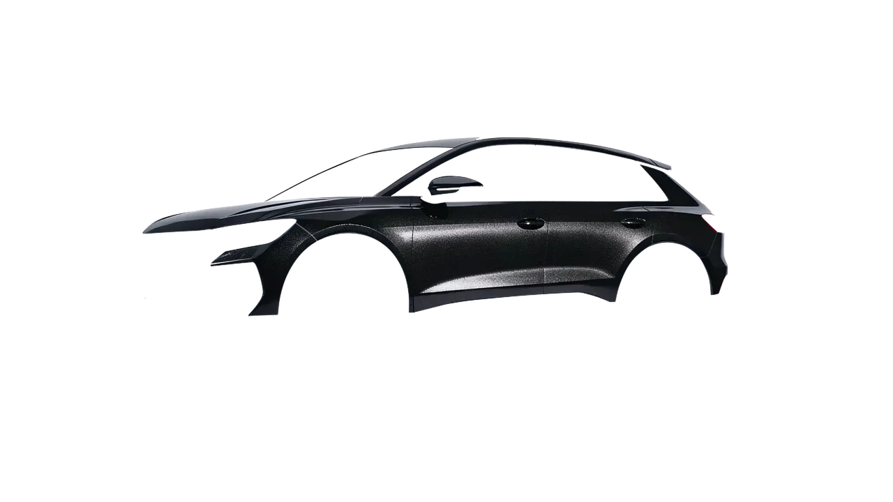 Audi Q4 e-tron 2021 wrapped in Mystery Black (Avery Dennison SW900-184-M), front three-quarter view