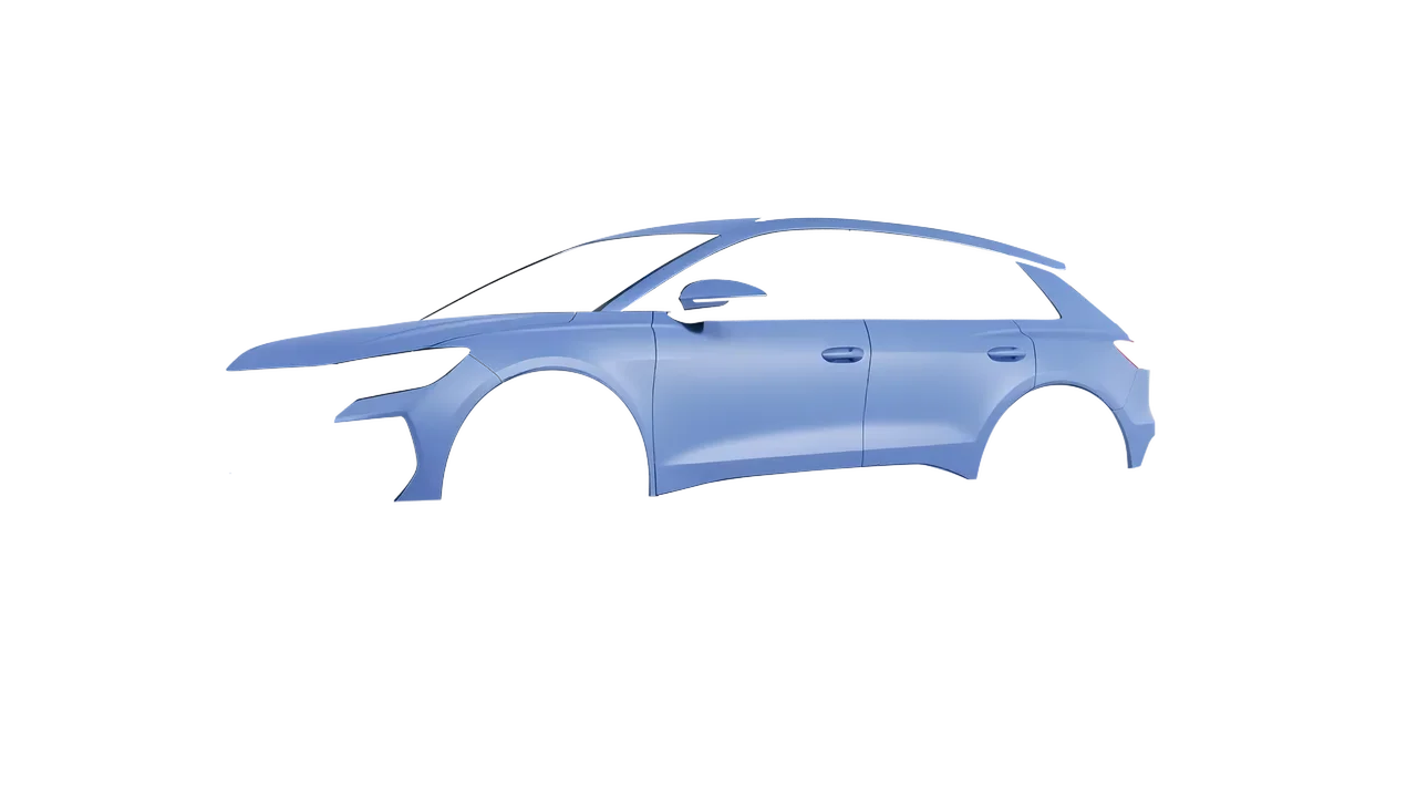 Audi Q4 e-tron 2021 wrapped in Dreamline Blue (Avery Dennison SW900-616-O), front three-quarter view