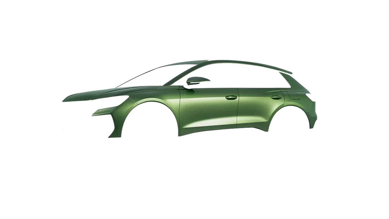 Audi Q4 e-tron 2021 wrapped in Apple Green (Avery Dennison SW900-745-M), front three-quarter view