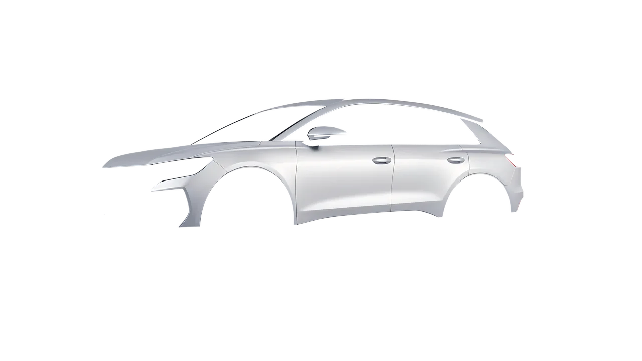 Audi Q4 e-tron 2021 wrapped in Matte Silver (3M M21), front three-quarter view