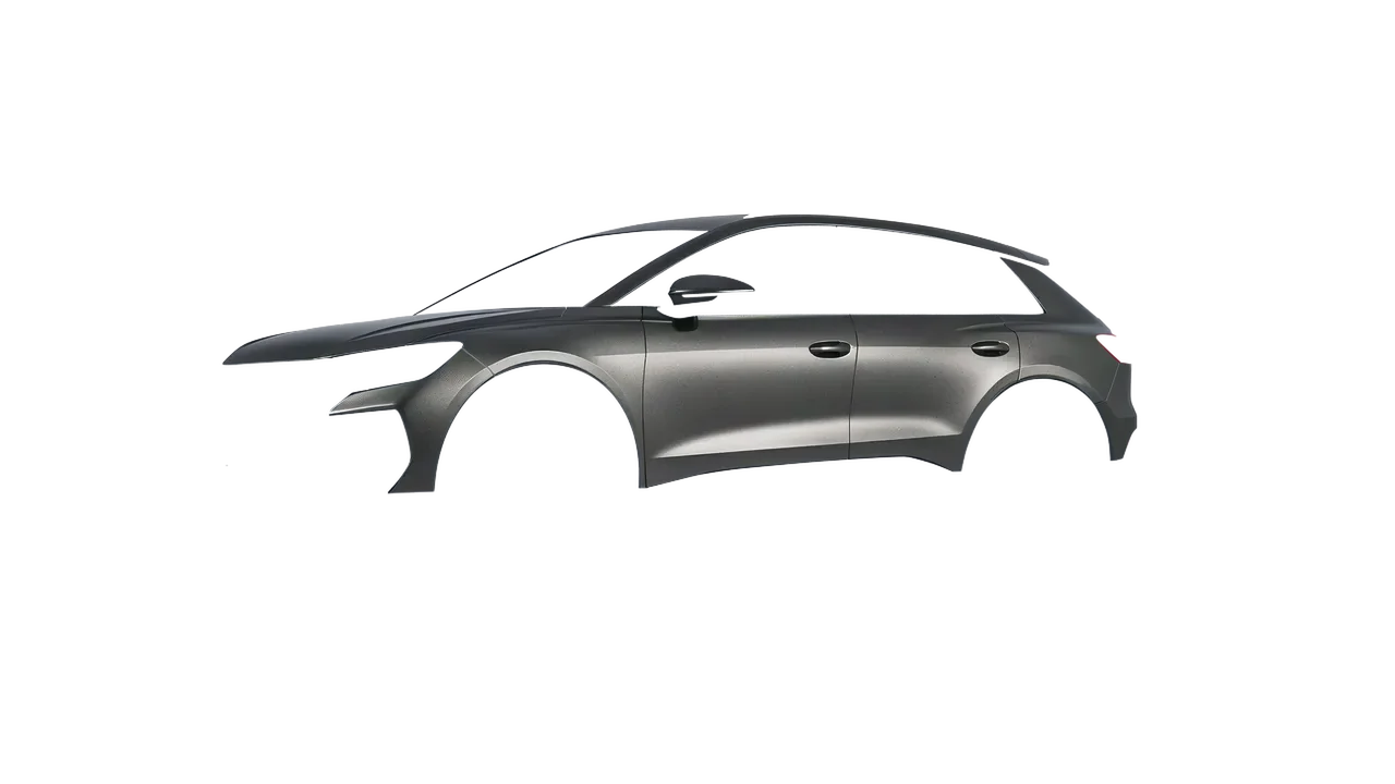 Audi Q4 e-tron 2021 wrapped in Black Rock Grey (Avery Dennison SW900-823-M), front three-quarter view