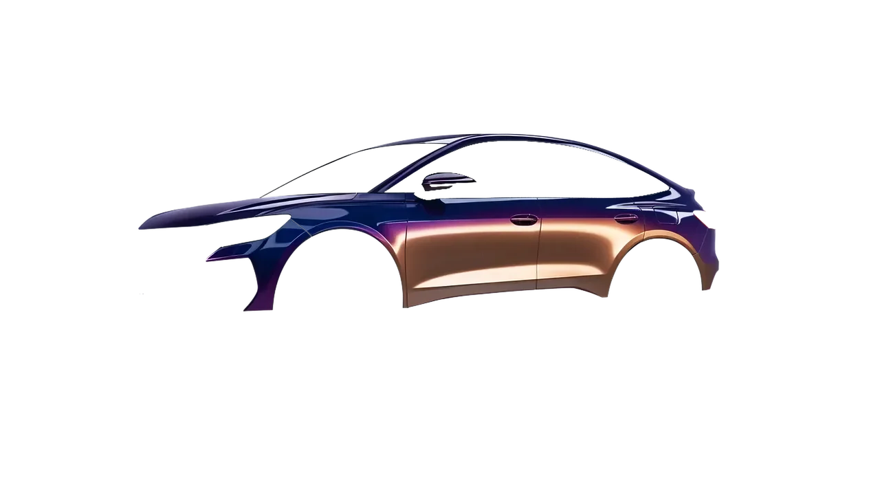 Audi Q4 Sportback e-tron 2021 wrapped in Gloss Flip Deep Space (3M GP278), front three-quarter view