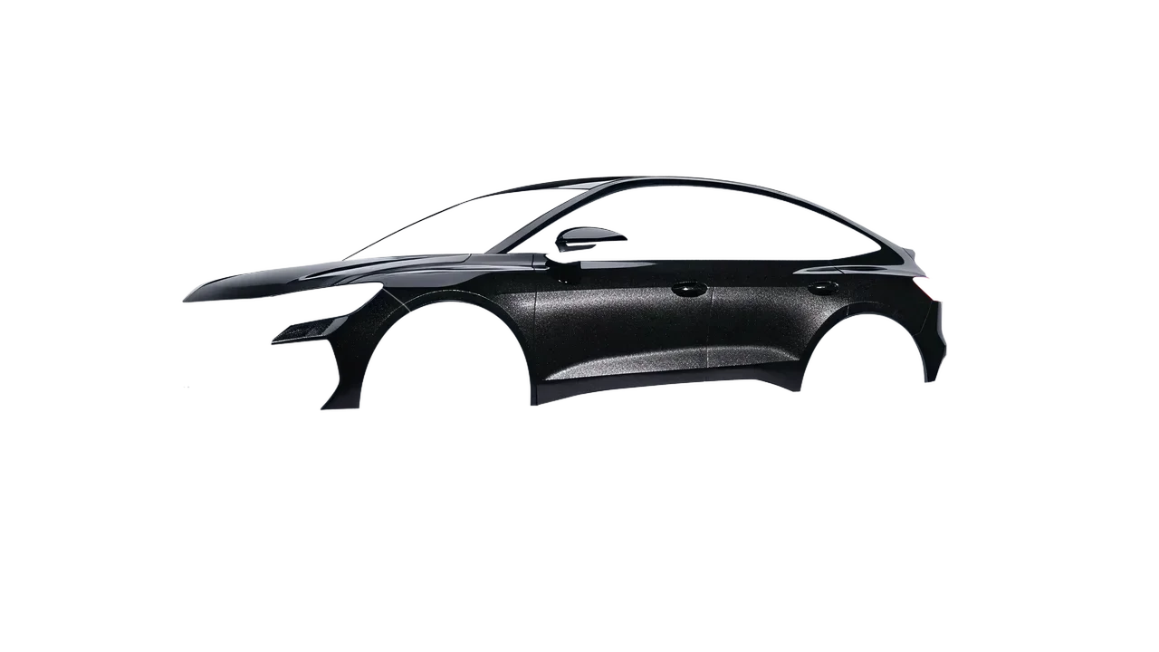 Audi Q4 Sportback e-tron 2021 wrapped in Mystery Black (Avery Dennison SW900-184-M), front three-quarter view