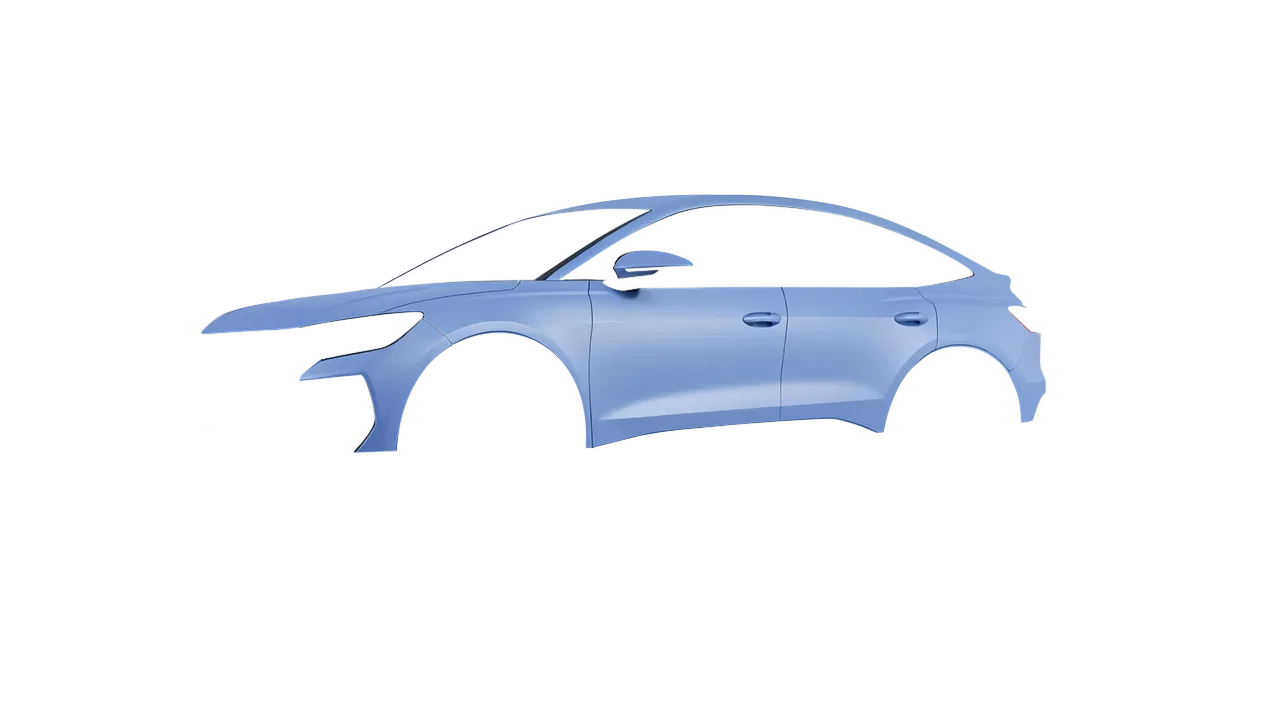 Audi Q4 Sportback e-tron 2021 wrapped in Dreamline Blue (Avery Dennison SW900-616-O), front three-quarter view