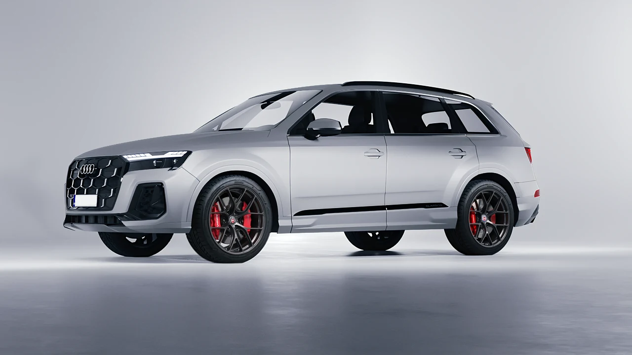 Audi Q7 2024 on HRE Performance Wheels R161-Lightweight forged wheels, front three-quarter view