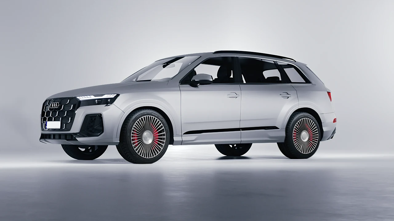 Audi Q7 2024 on RDB LA 50 forged wheels, front three-quarter view