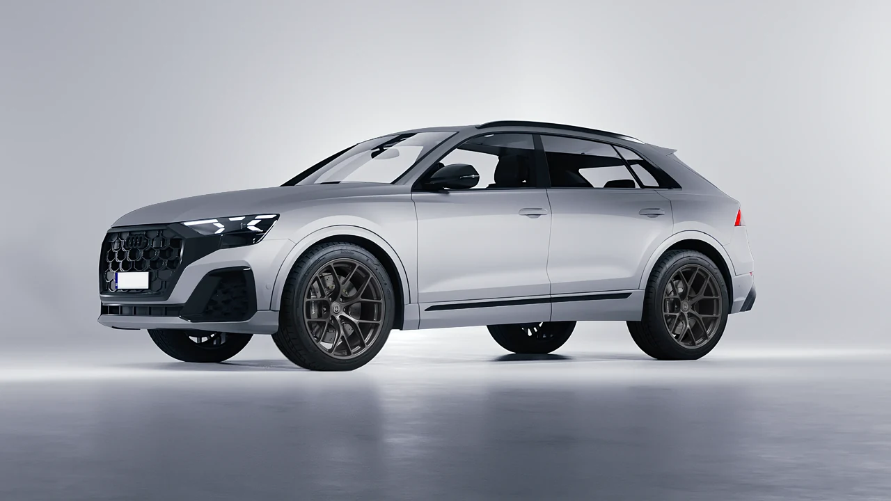 Audi Q8 2024 on HRE Performance Wheels R161-Lightweight forged wheels, front three-quarter view