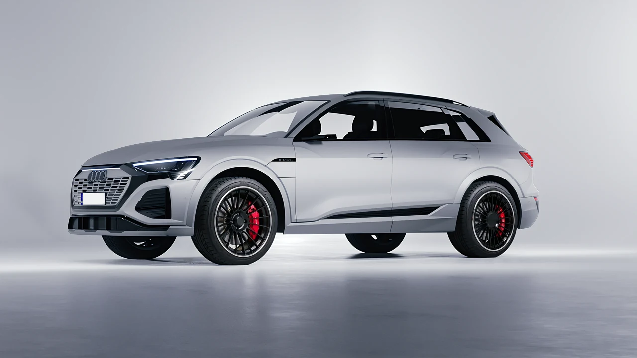 Audi Q8 e-tron 2024 on RDB LA Twenty Two forged wheels, front three-quarter view