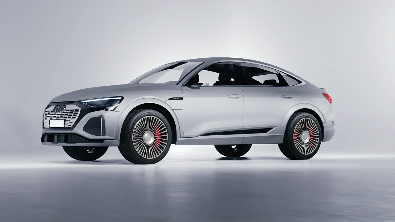 Audi Q8 Sportback e-tron 2024 on RDB LA 50 forged wheels, front three-quarter view