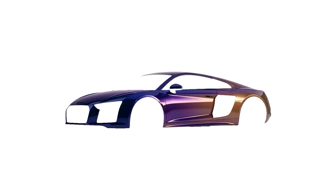 Audi R8 2017 wrapped in Gloss Flip Deep Space (3M GP278), front three-quarter view