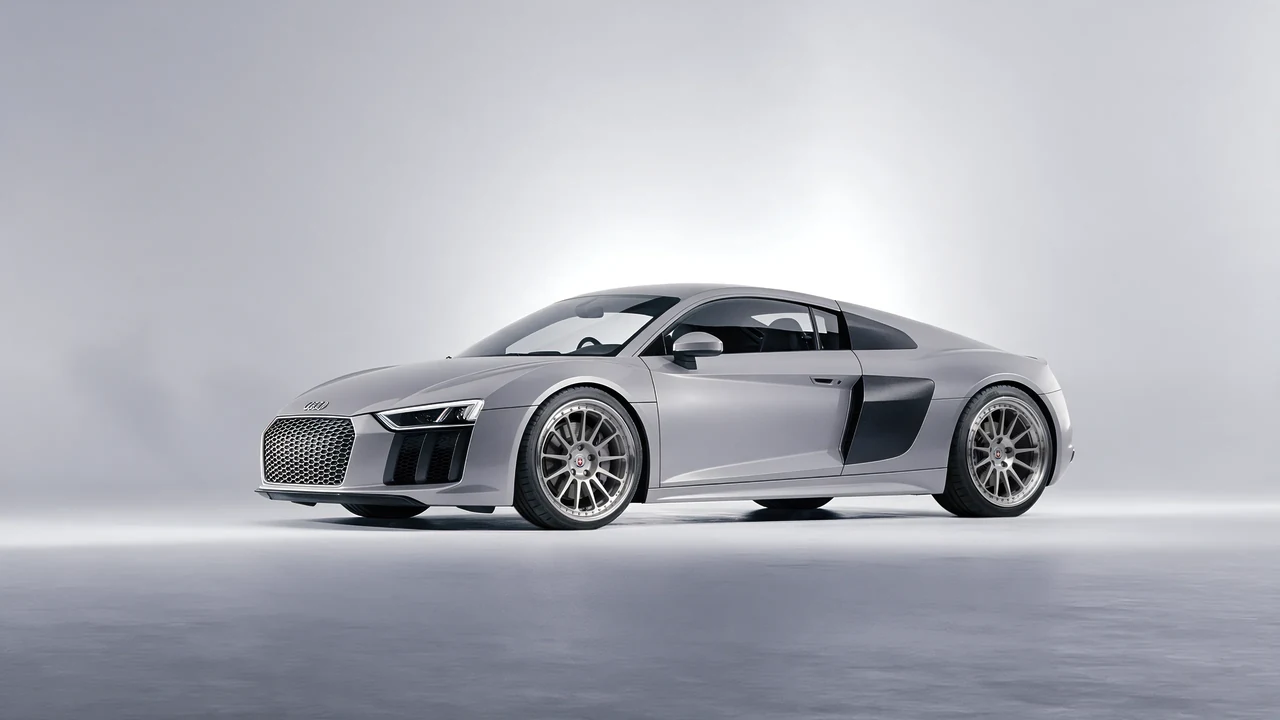 Audi R8 2017 on HRE Performance Wheels 303 forged wheels, front three-quarter view