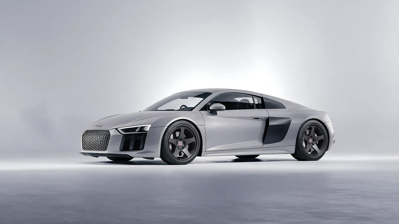Audi R8 2017 on HRE Performance Wheels 305-GT forged wheels, front three-quarter view