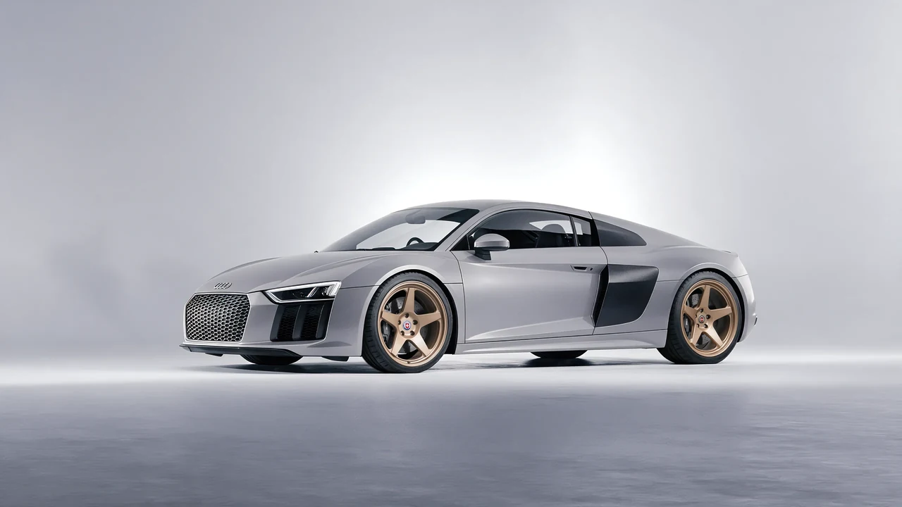 Audi R8 2017 on HRE Performance Wheels 305-GTS forged wheels, front three-quarter view
