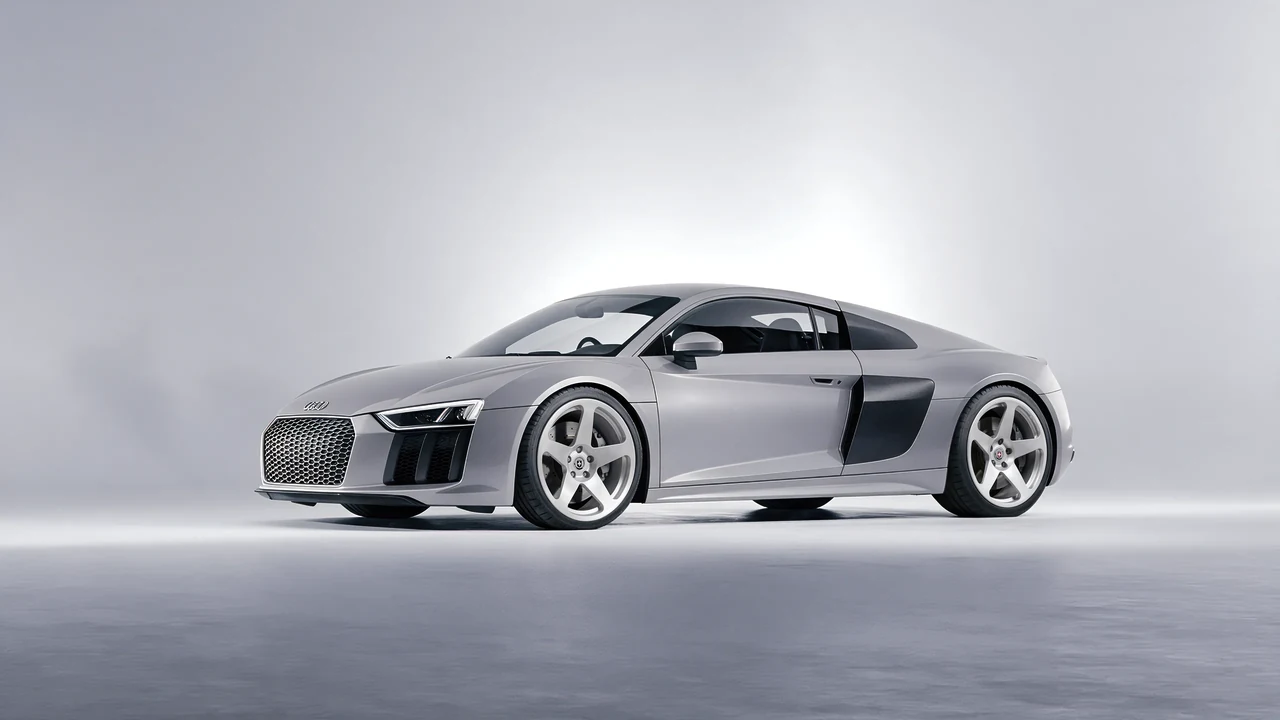 Audi R8 2017 on HRE Performance Wheels 305M forged wheels, front three-quarter view
