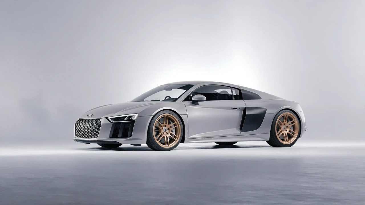Audi R8 2017 on HRE Performance Wheels 312-GTS forged wheels, front three-quarter view