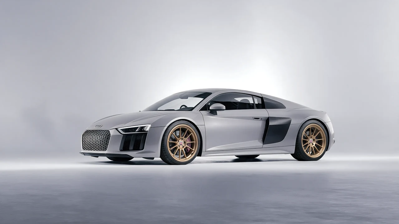 Audi R8 2017 on HRE Performance Wheels 313-GTS forged wheels, front three-quarter view