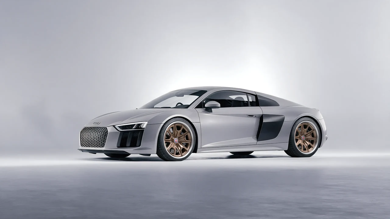Audi R8 2017 on HRE Performance Wheels 427 forged wheels, front three-quarter view