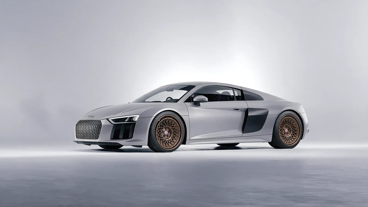 Audi R8 2017 on HRE Performance Wheels 501-GTM forged wheels, front three-quarter view