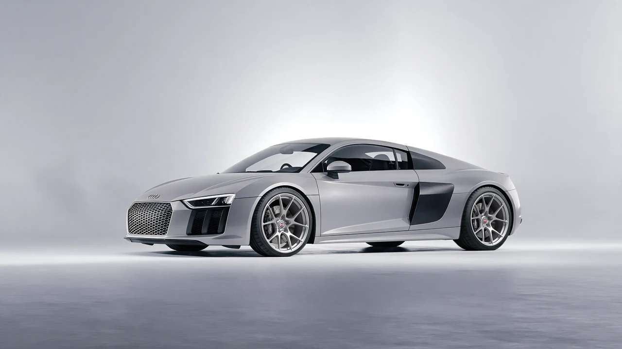 Audi R8 2017 on HRE Performance Wheels 521M forged wheels, front three-quarter view