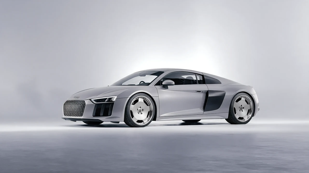 Audi R8 2017 on HRE Performance Wheels 544C forged wheels, front three-quarter view