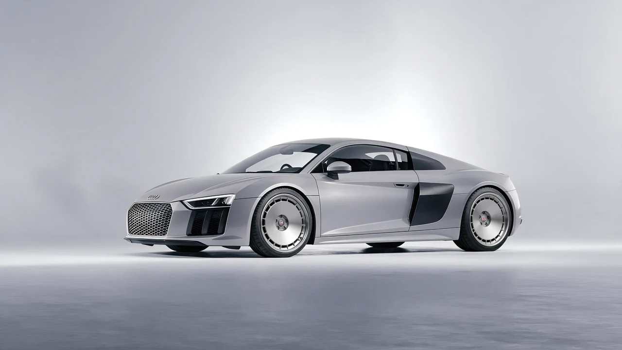 Audi R8 2017 on HRE Performance Wheels 935 forged wheels, front three-quarter view